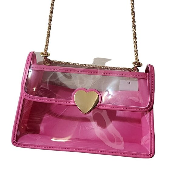 Clear‎ Handbag Chain Strap Crossbody Bag Pouch Wallet - Picture 6 of 7